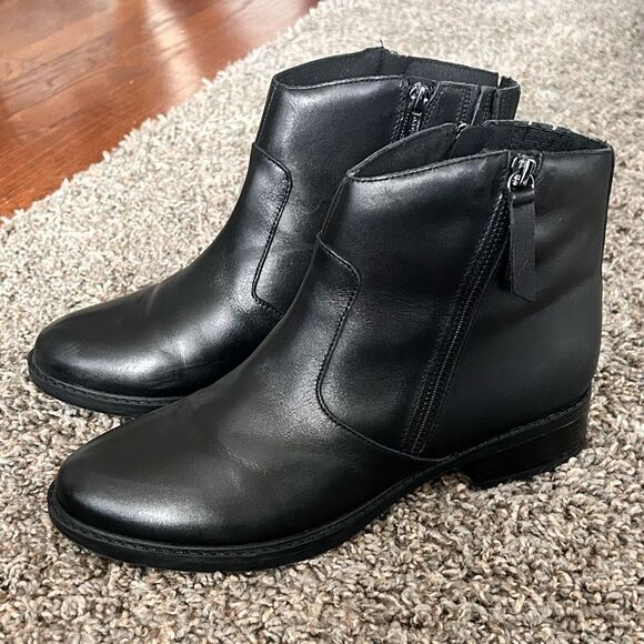 Easy Spirit Womens Black Casual Booties Shoe Sz 8.5M Lacy, Block Heel, Round-Toe - Picture 2 of 10